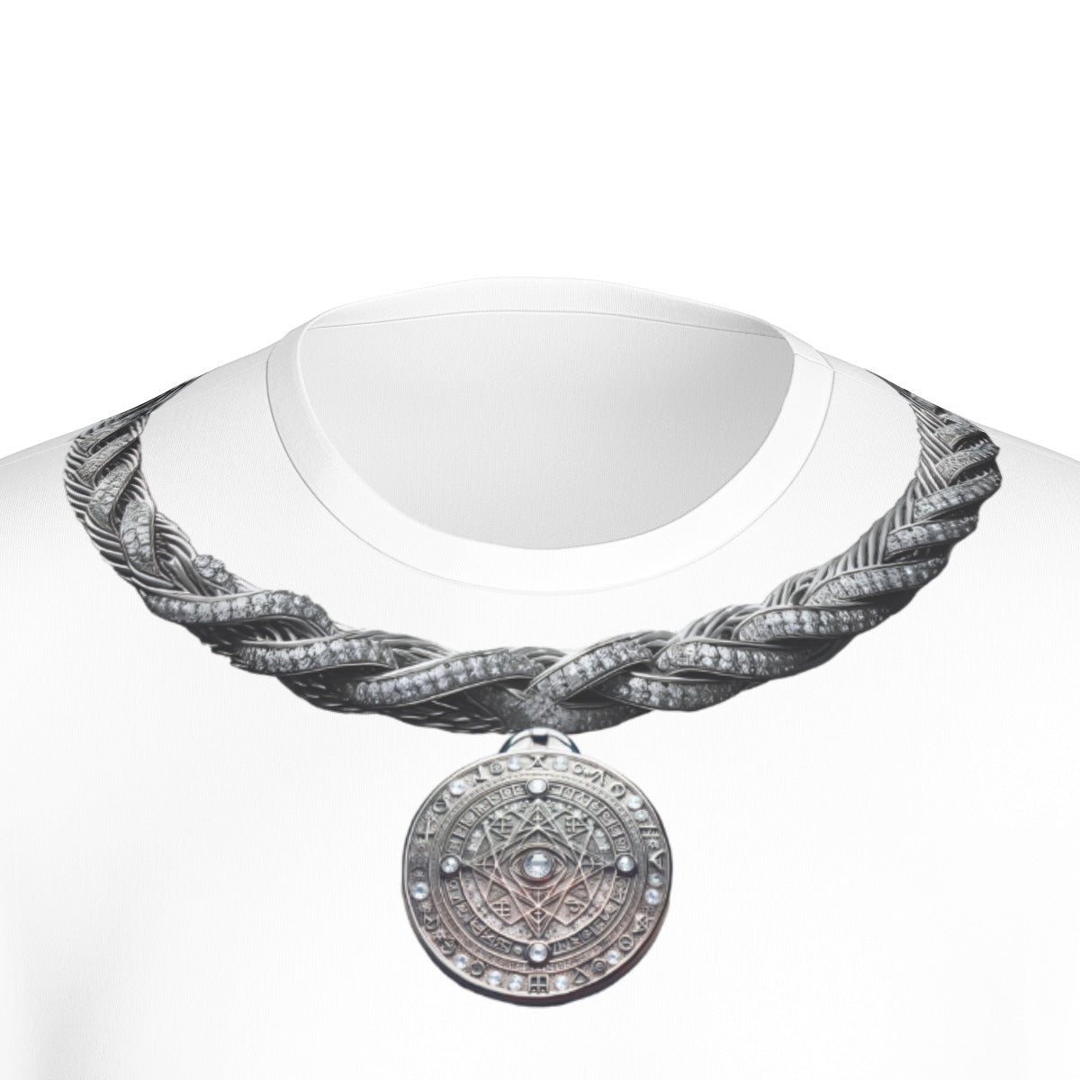 Playera de Cuello Redondo Medallon Cadenas