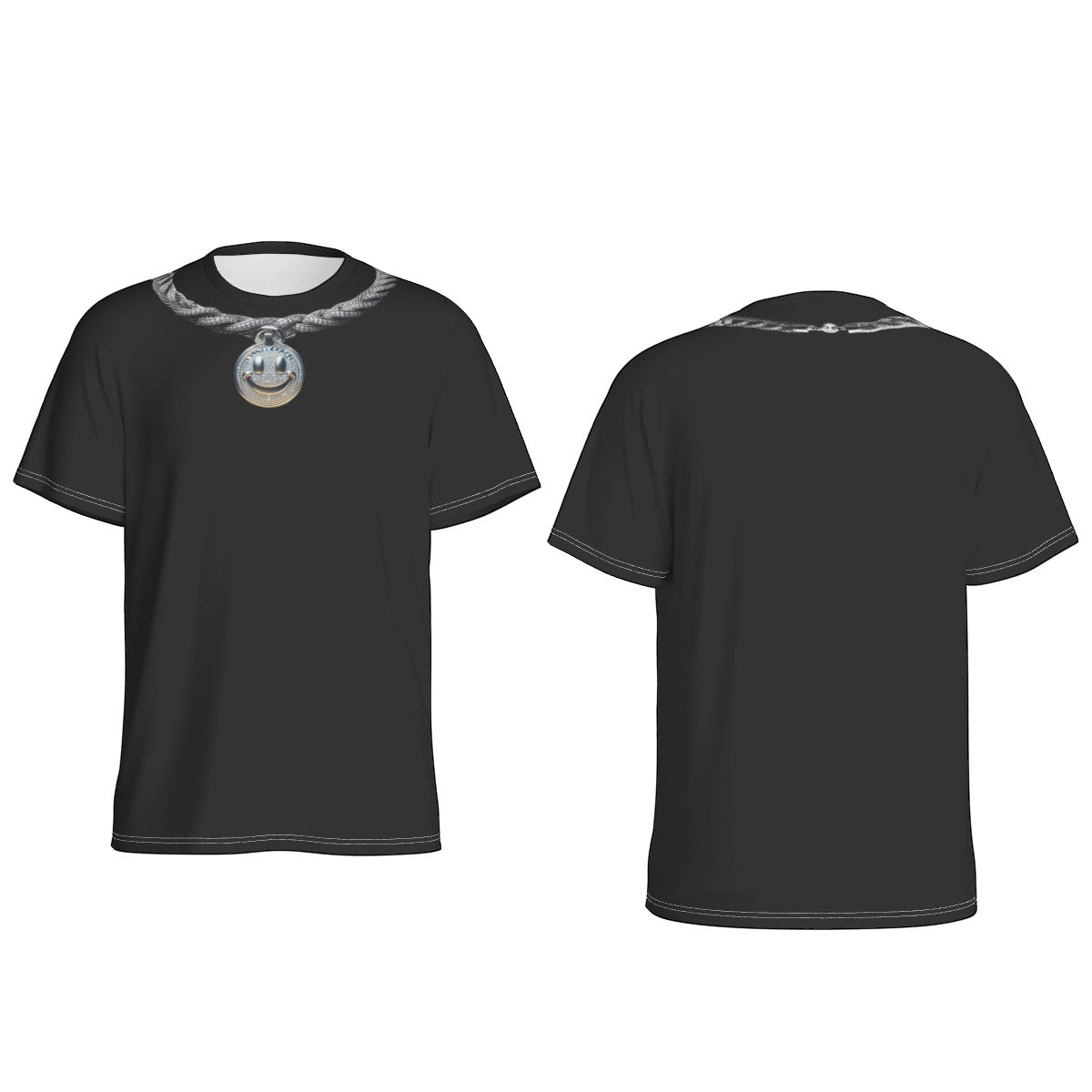 Playera de Cuello Redondo Smiley Silver Cadenas