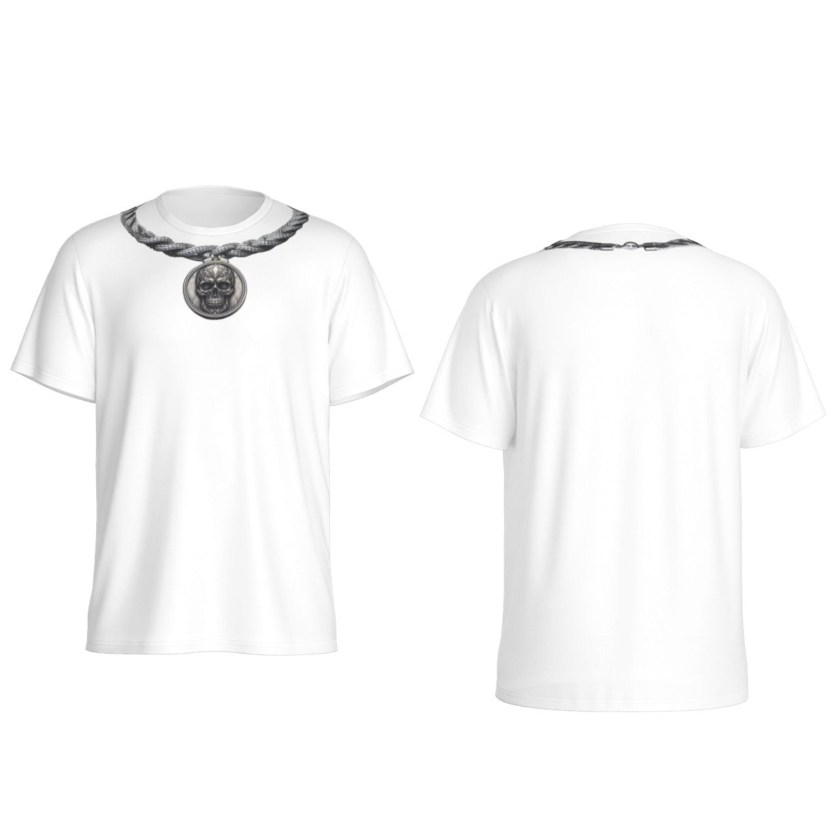 Playera Cuello Redondo Calavera Cadenas