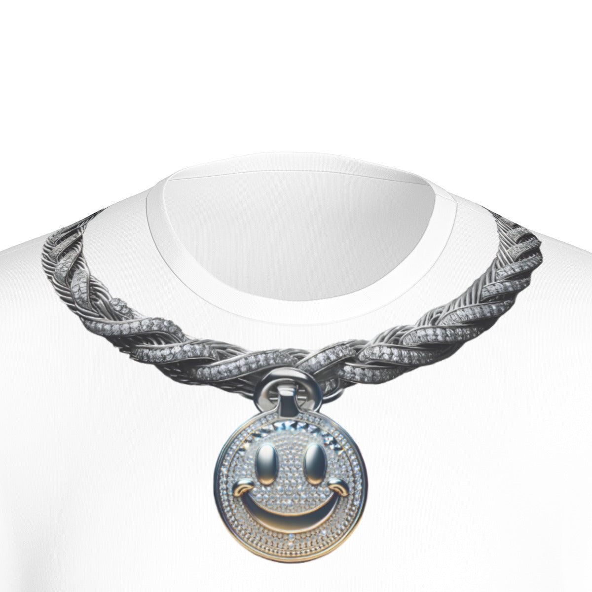Playera de Cuello Redondo Smiley Silver Cadenas