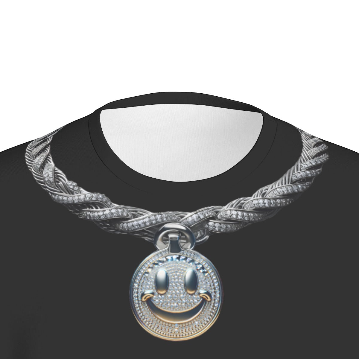 Playera de Cuello Redondo Smiley Silver Cadenas