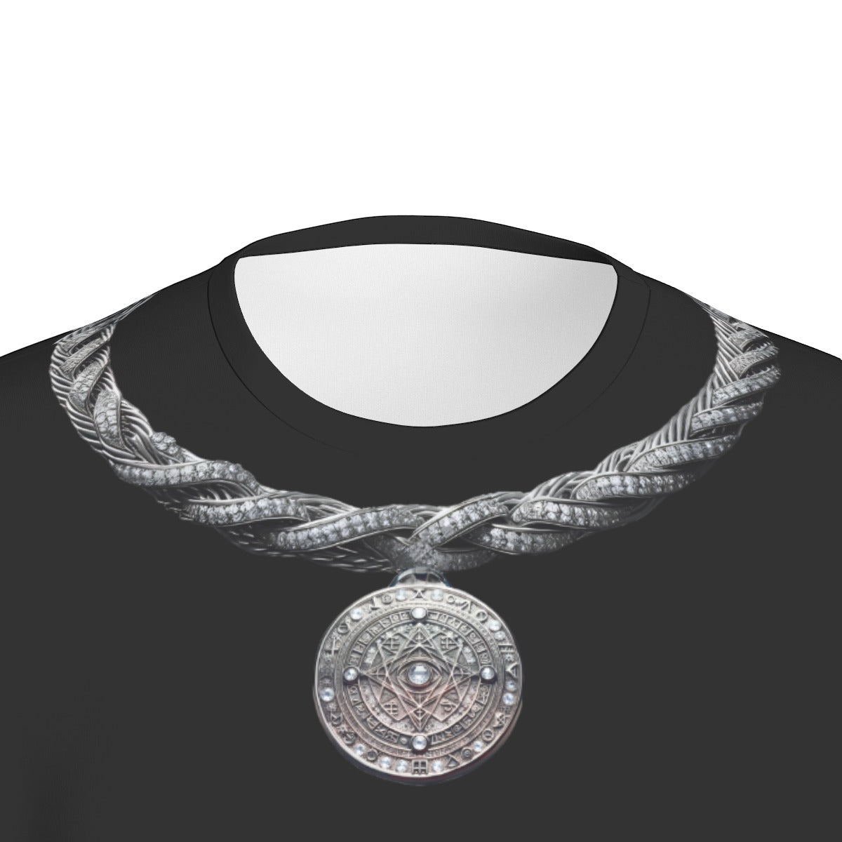 Playera de Cuello Redondo Medallon Cadenas