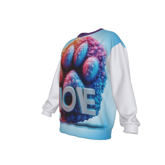 Sudadera Unisex Cuello Redondo Huellas