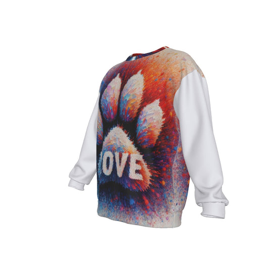 Sudadera Unisex Cuello Redondo Huellas