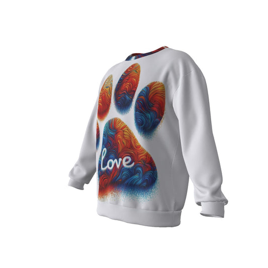 Sudadera Unisex Cuello Redondo Huellas