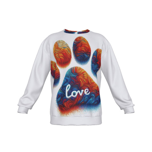 Sudadera Unisex Cuello Redondo Huellas