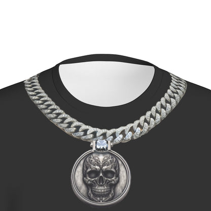 Playera Cuello Redondo Calavera Cadenas