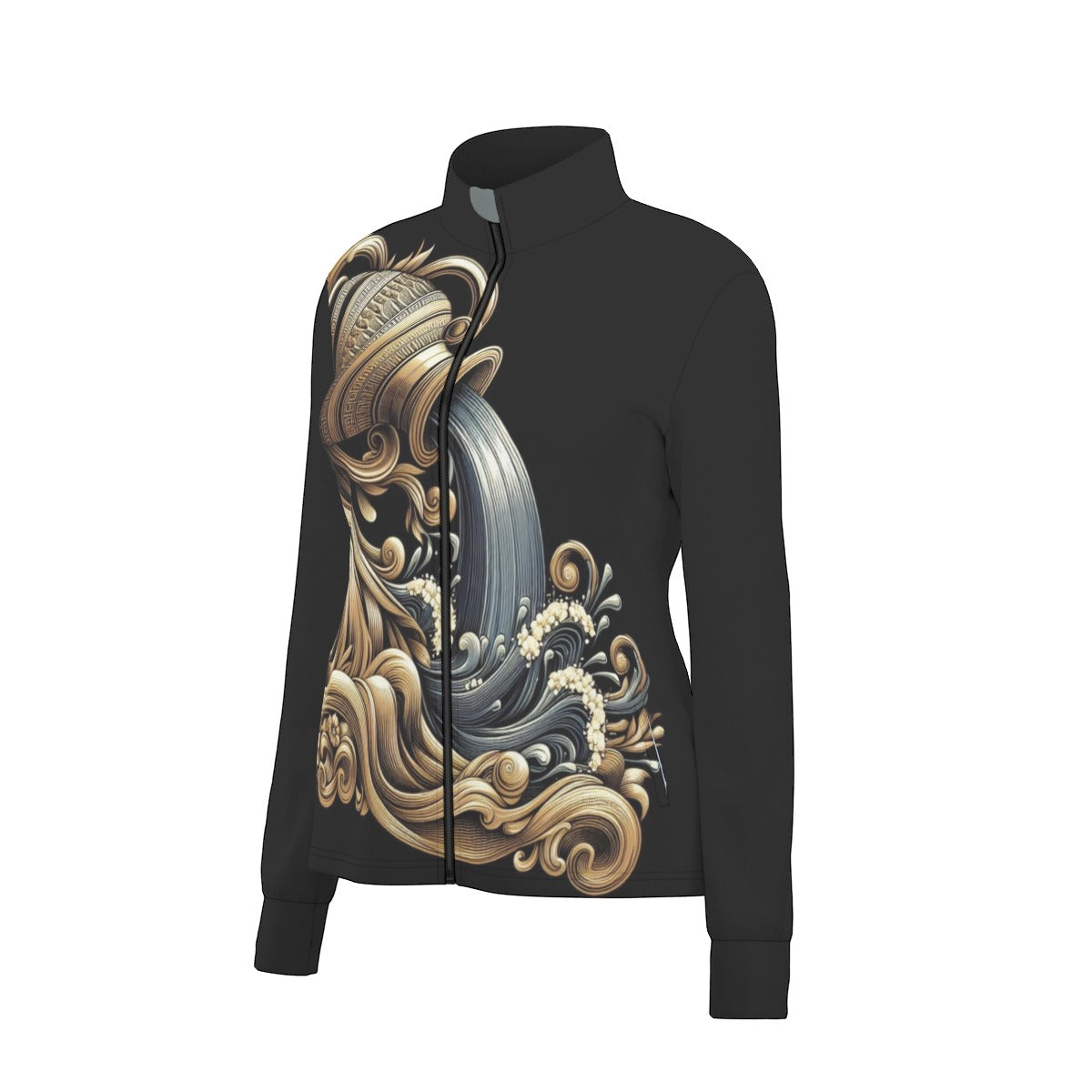 Aquarius Zodiac Round Neck Jacket