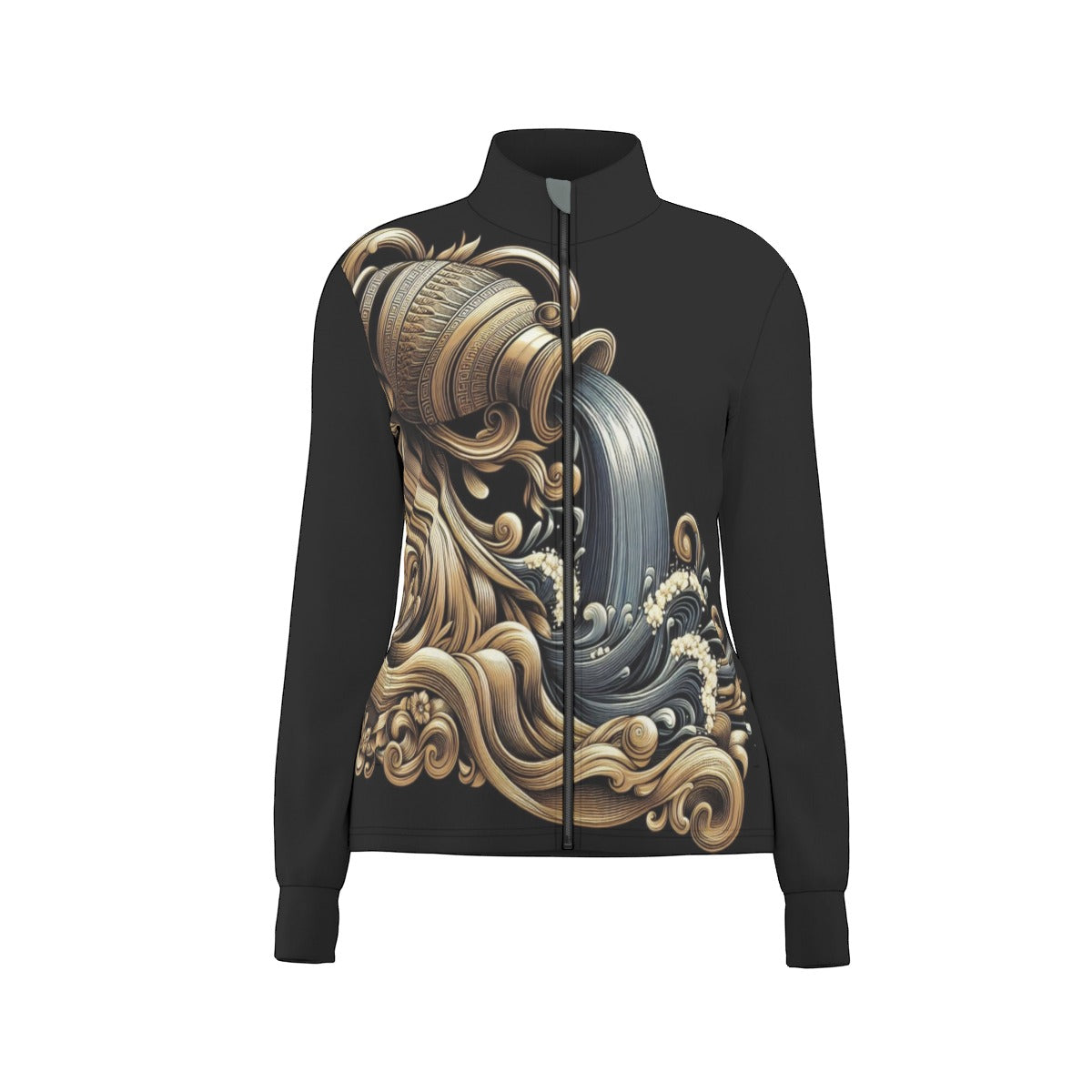 Aquarius Zodiac Round Neck Jacket