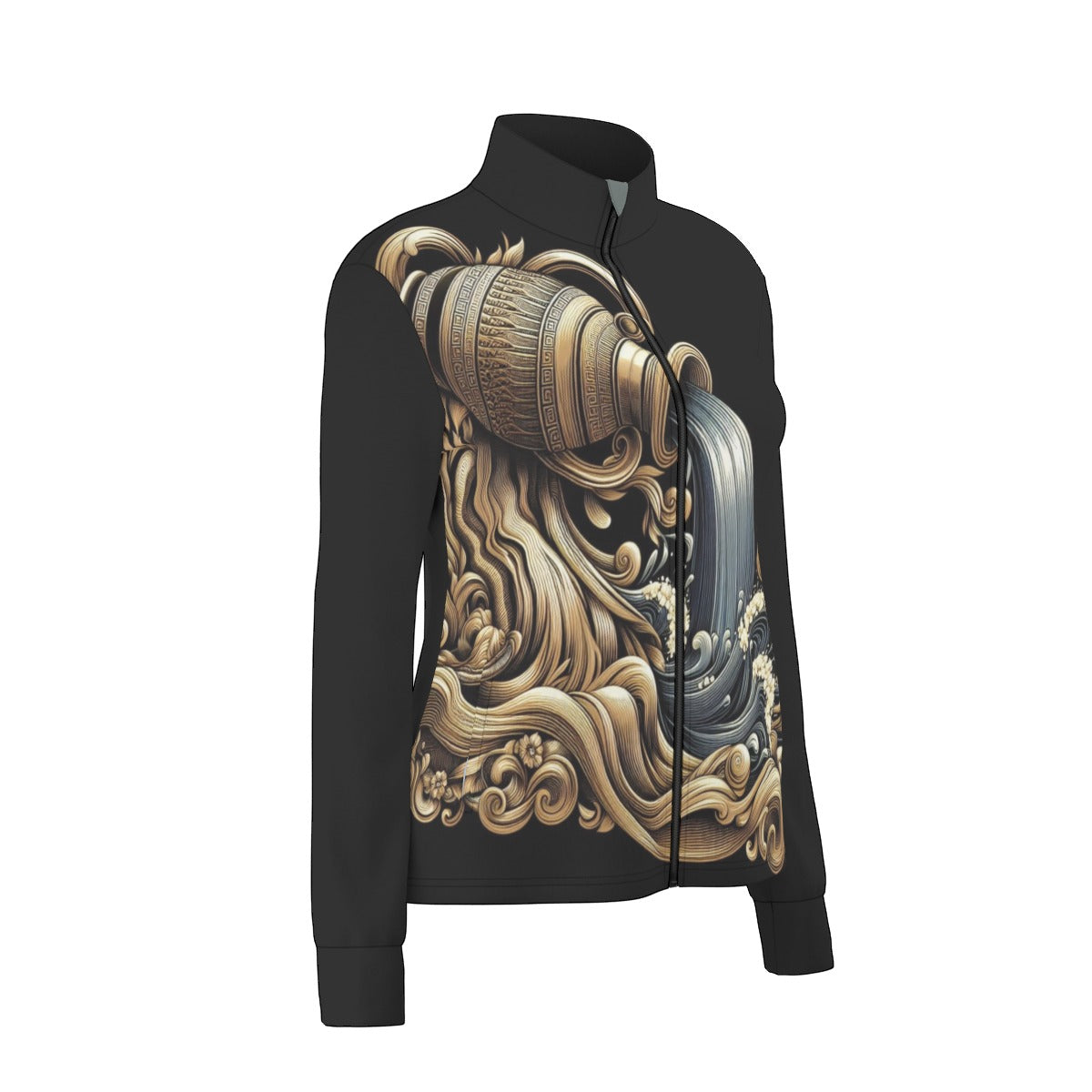 Aquarius Zodiac Round Neck Jacket